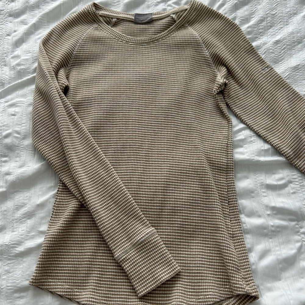 Columbia Beige Waffle Knit Top
